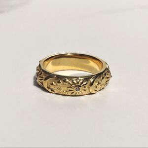 New! “Shaela” Sun & Moon Gold Ring